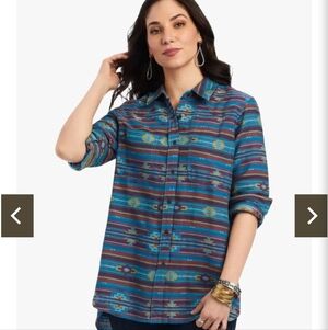 New Ariat Southwestern Button Down